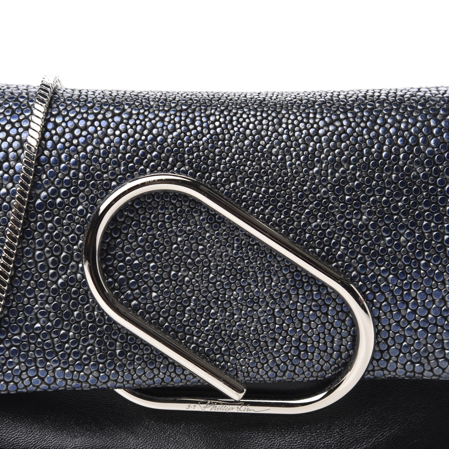 3.1 Phillip Lim 3.1 Calfskin Stingray Embossed Micro Alix Crossbody Bag Black 10 of 10