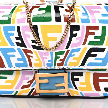 Fendi X SARAH COLEMAN Vitello Liberty Ceylon Micro FF Fish Eye Embossed Nano Baguette Charm Multicolor Cyber Blue 8 of 8