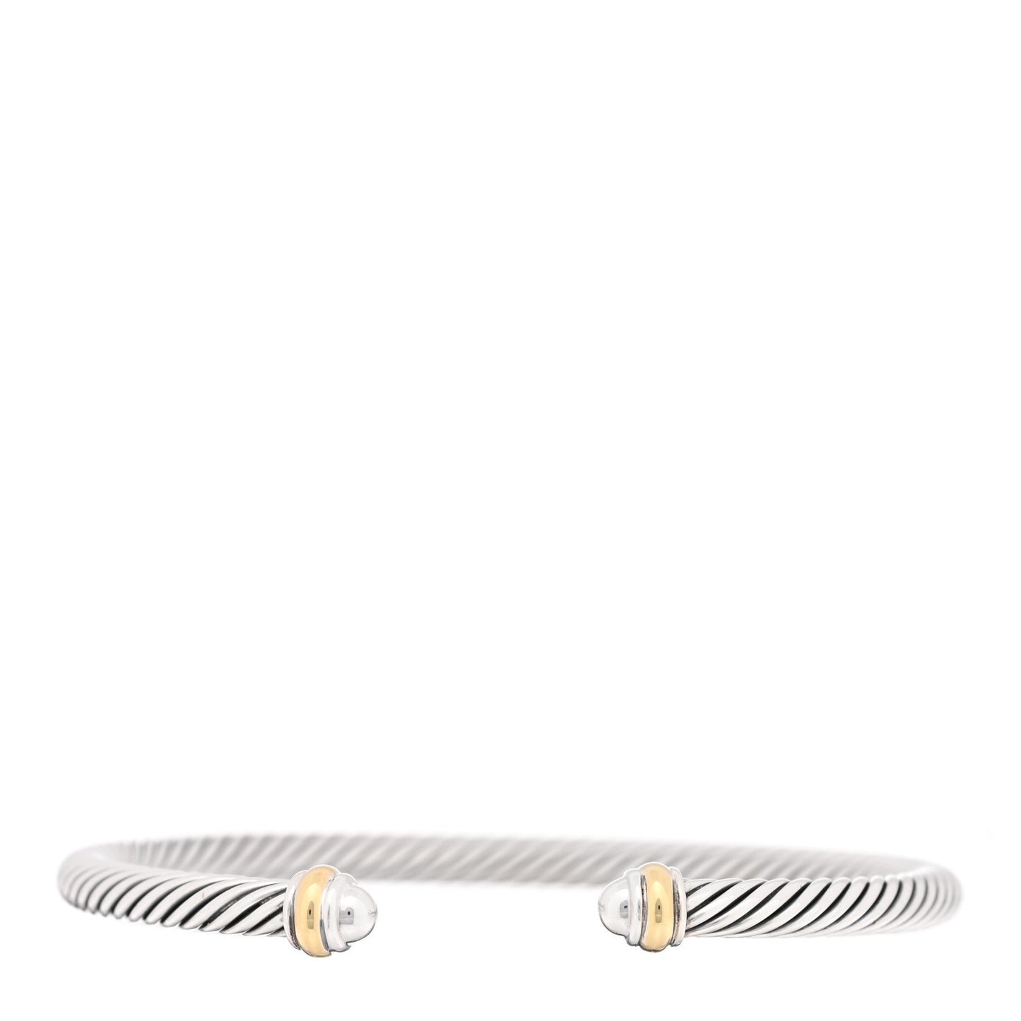 Sterling Silver 18K Yellow Gold 4mm Cable Classics Bracelet