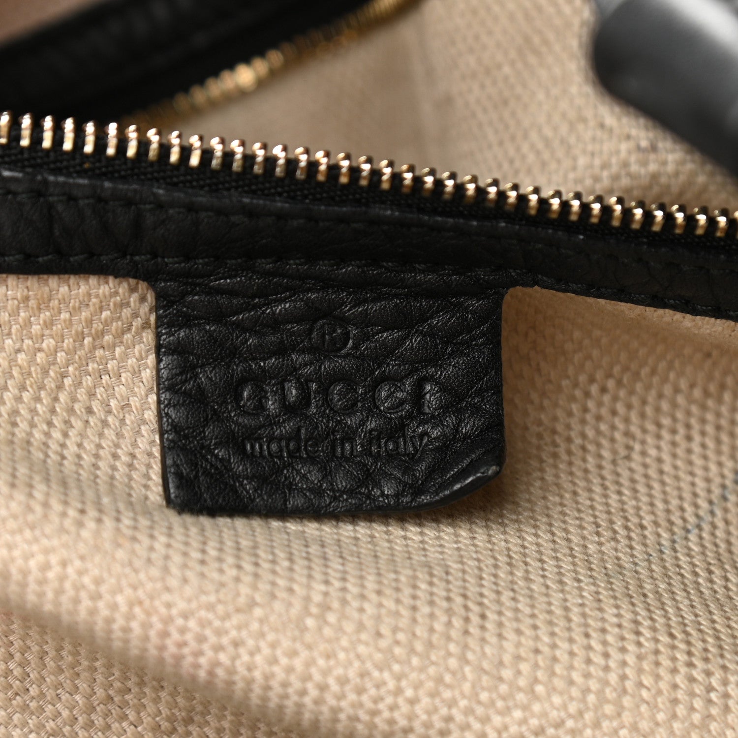 Gucci Pebbled Calfskin Large Soho Shoulder Bag Black 6 of 19