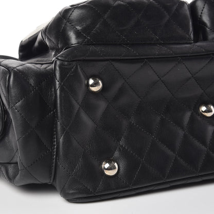 Chanel Calfskin Quilted Large Cambon Multipocket Reporter Black White 8 of 18