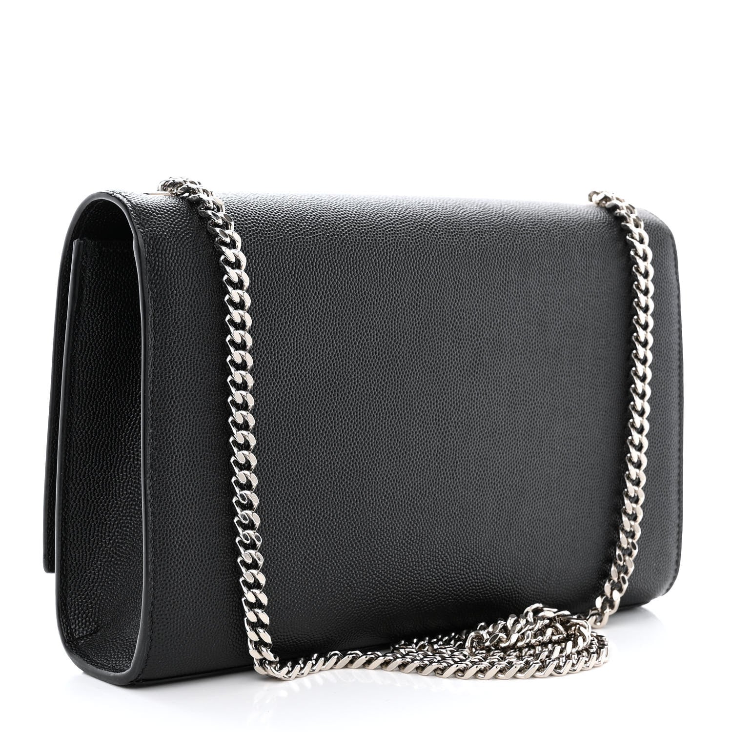 Saint Laurent Grain De Poudre Medium Classic Monogram Kate Satchel Black 3 of 12