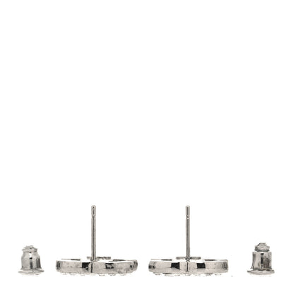 Chanel Crystal Mini Timeless CC Earrings Silver 3 of 4