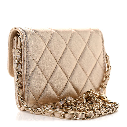 Chanel Metallic Lambskin Quilted Belt Bag Gold 3 of 12