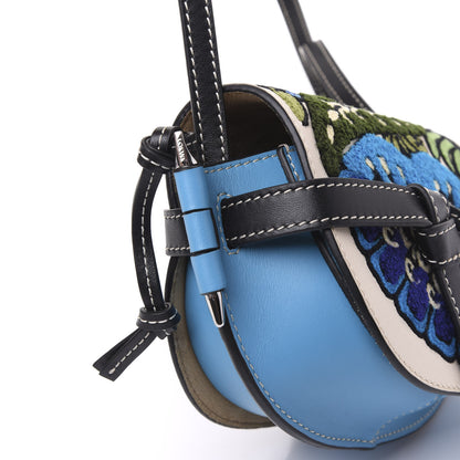 Loewe Grained Calfskin Floral Mini Gate Crossbody Bag Peacock Blue 12 of 12