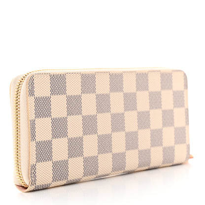 Louis Vuitton Damier Azur Clemence Wallet Rose Ballerine 3 of 7