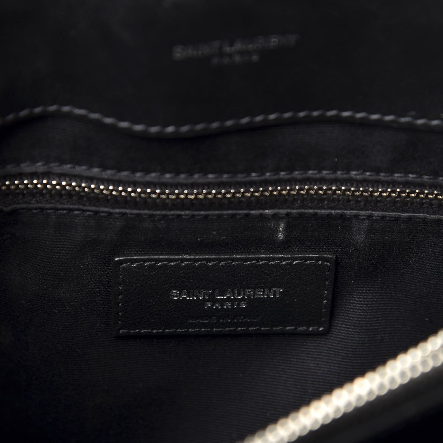 Calfskin Y Quilted Monogram Medium Loulou Chain Satchel Black