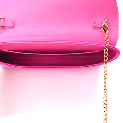 Versace Satin Crystal Embellished La Medusa Pouch On Chain Pink 5 of 8