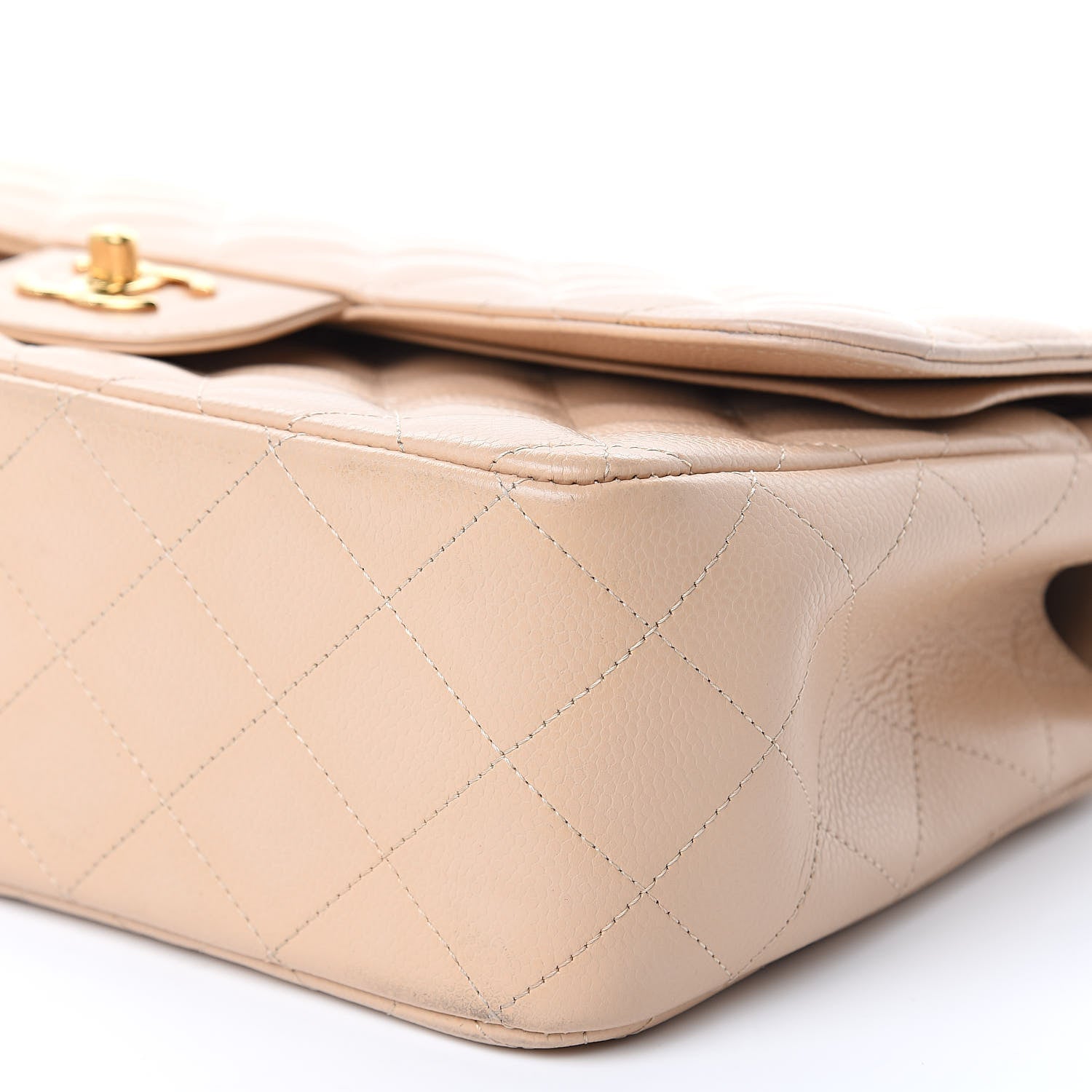 Chanel Caviar Quilted Jumbo Double Flap Beige Clair 9 of 15