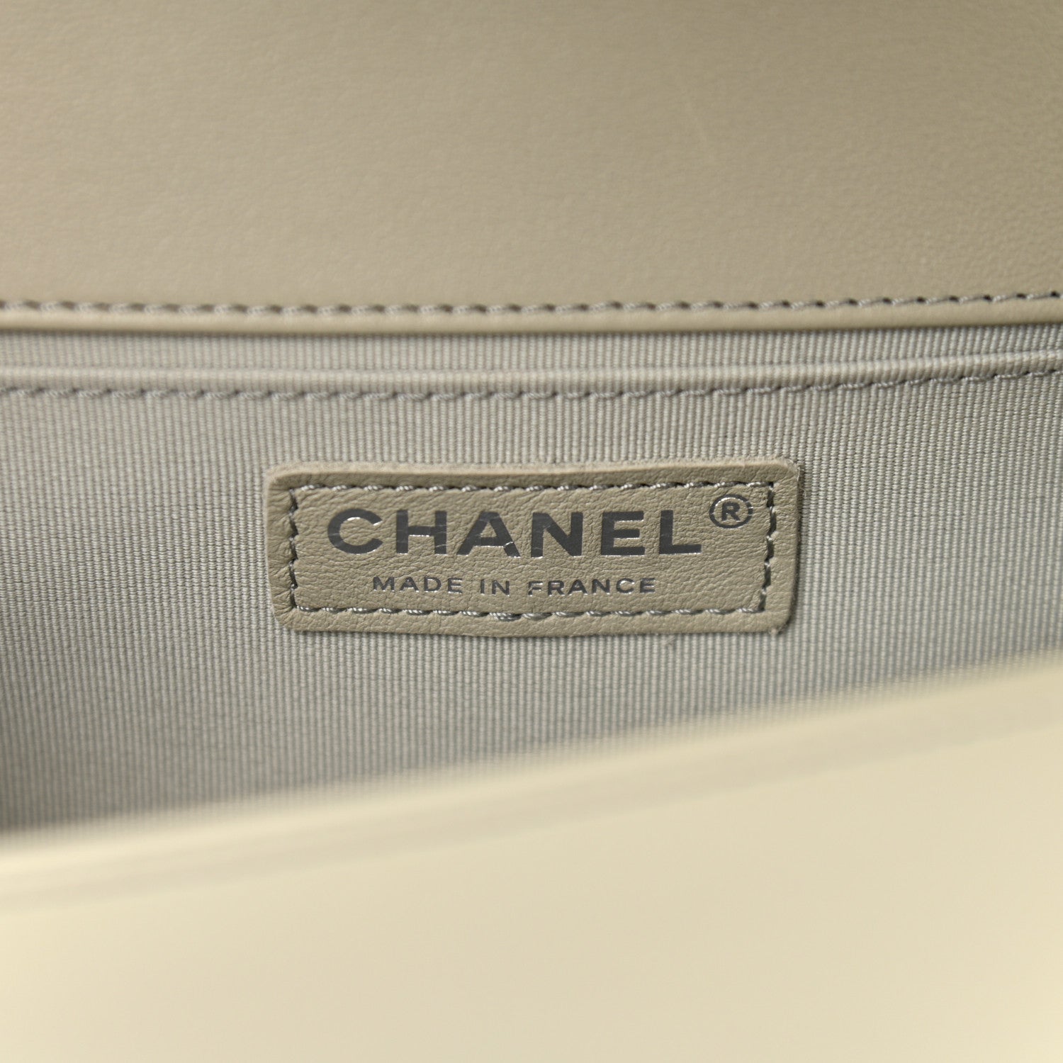 Chanel Calfskin Chevron Quilted Medium Boy Flap Grey 5 of 9