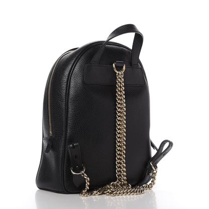 Gucci Pebbled Calfskin Soho Chain Backpack Black 3 of 10
