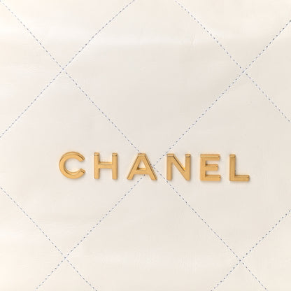 Chanel Shiny Calfskin Quilted Small Chanel 22 White 9 of 11