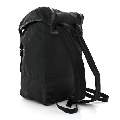 Gucci Nylon Monogram Medium Light Double Buckle Backpack Black 3 of 11