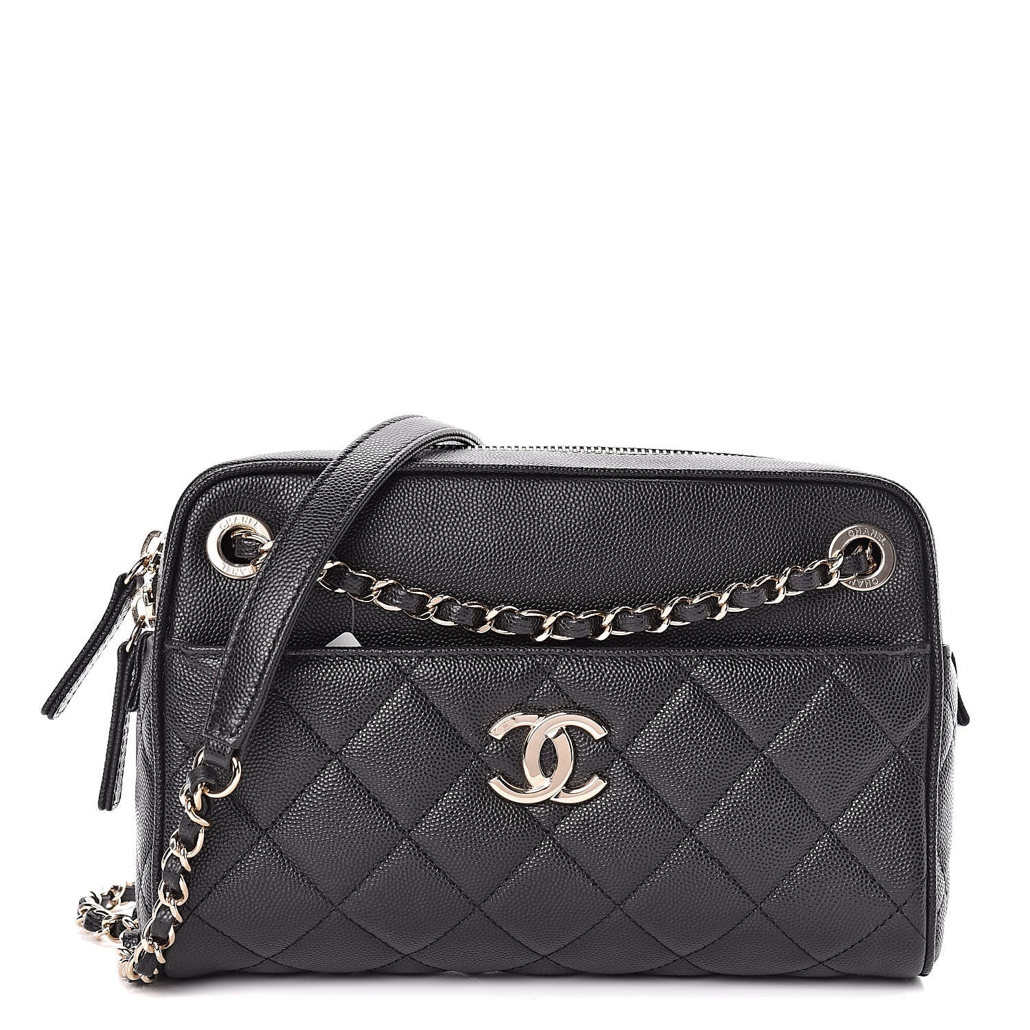 Chanel Caviar Quilted Small In & Out Camera Case Black 3 of 11