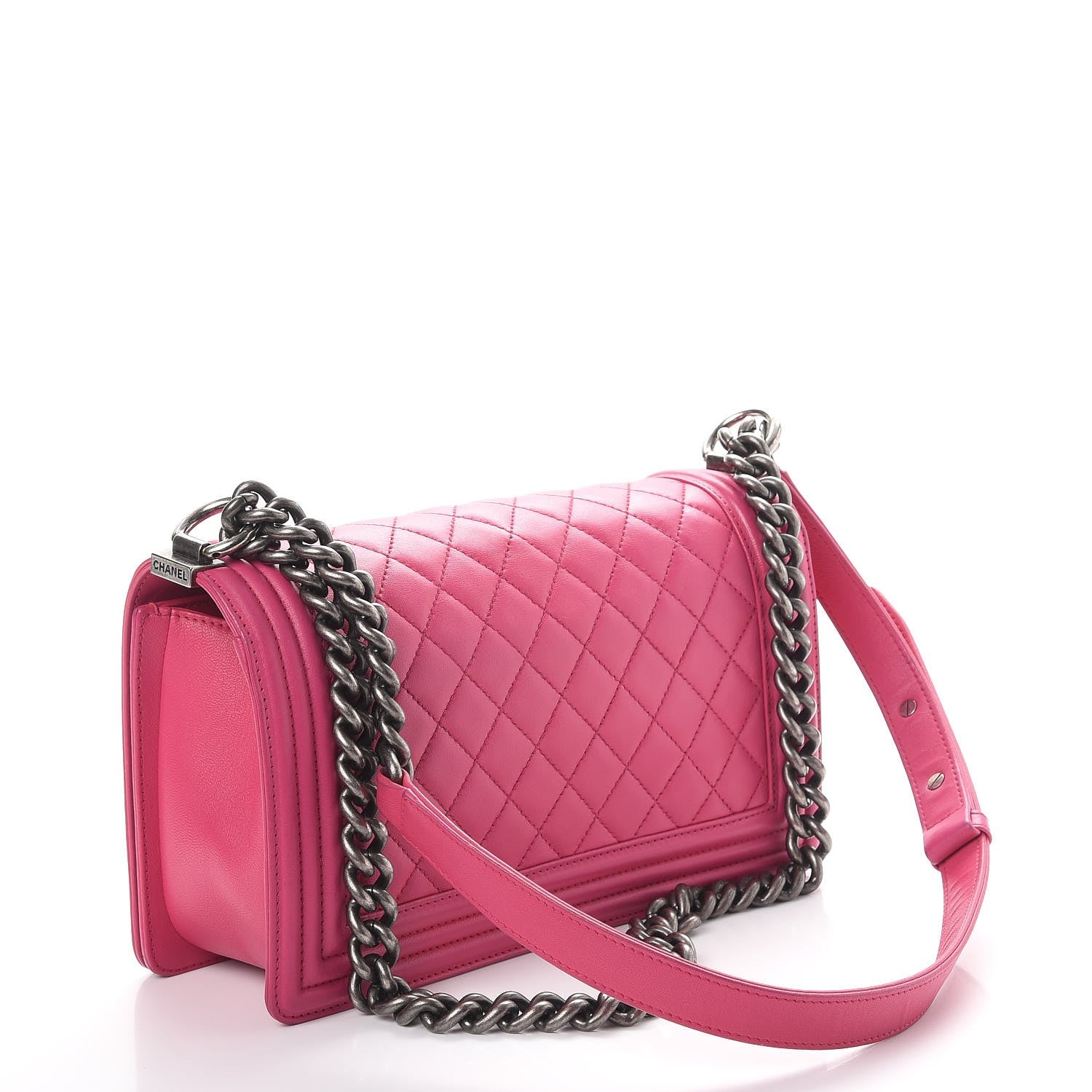 Chanel Lambskin Quilted Medium Boy Flap Pink 3 of 13