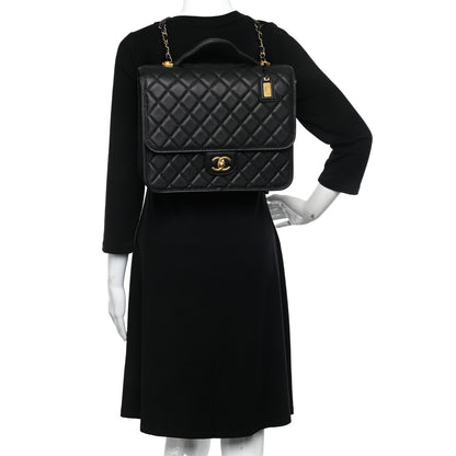 Chanel Caviar Quilted School Memory Backpack Black 2 of 9