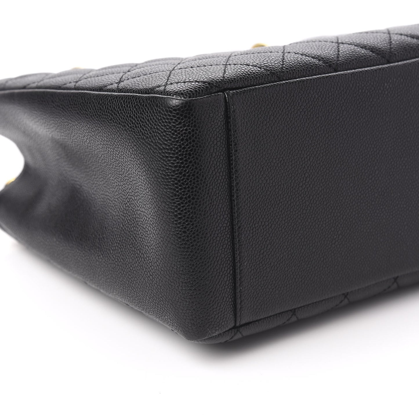 Caviar Quilted Grand Shopping Tote GST Black