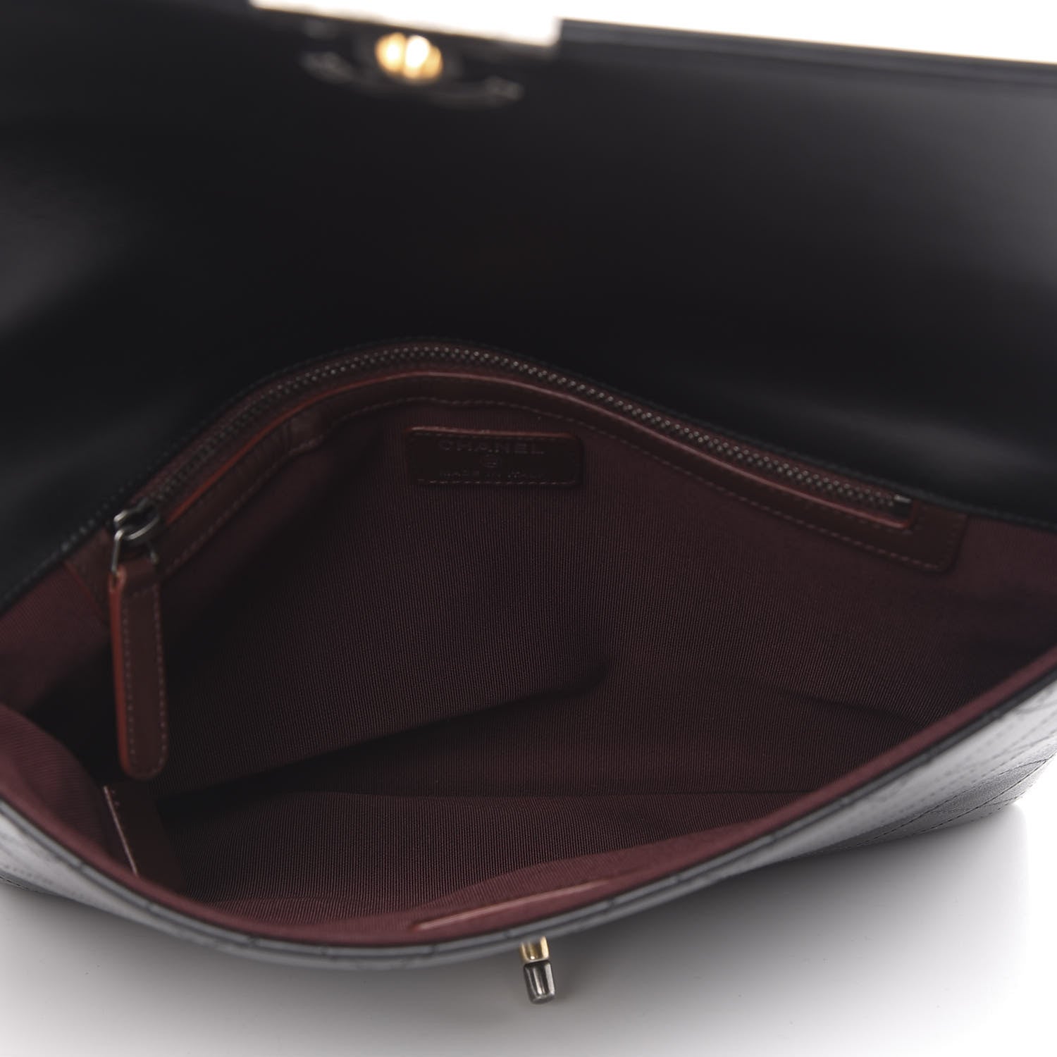 Chanel Calfskin Quilted CC Flap Clutch Black 5 of 11
