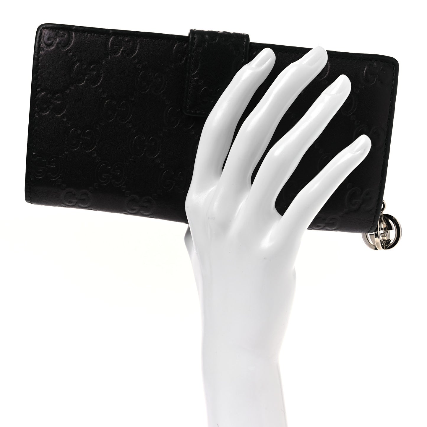 Guccissima Twins Continental Flap Wallet Black
