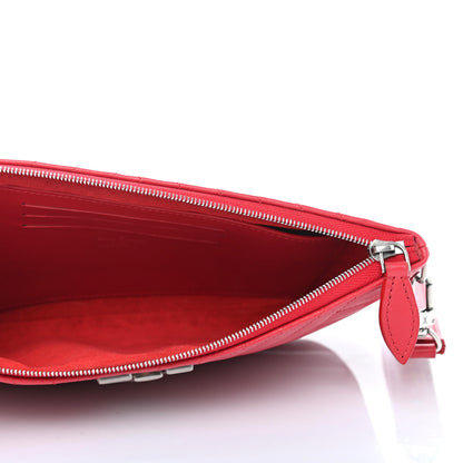 Louis Vuitton Calfskin New Wave Zipped Pochette Ecarlate 4 of 5
