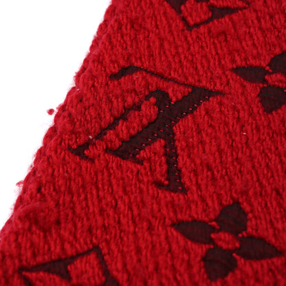 Louis Vuitton Wool Silk Logomania Scarf Cherry 4 of 6