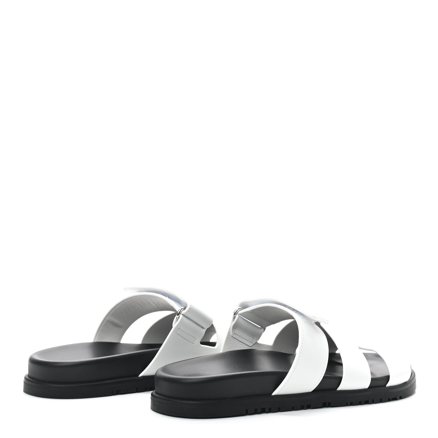 Hermes Calfskin Womens Chypre Sandals 39 White 4 of 7