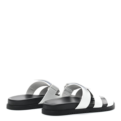 Hermes Calfskin Womens Chypre Sandals 39 White 4 of 7