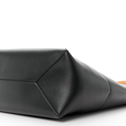 Loewe Shiny Calfskin Medium Puzzle Fold Tote Warm Desert Black 10 of 13