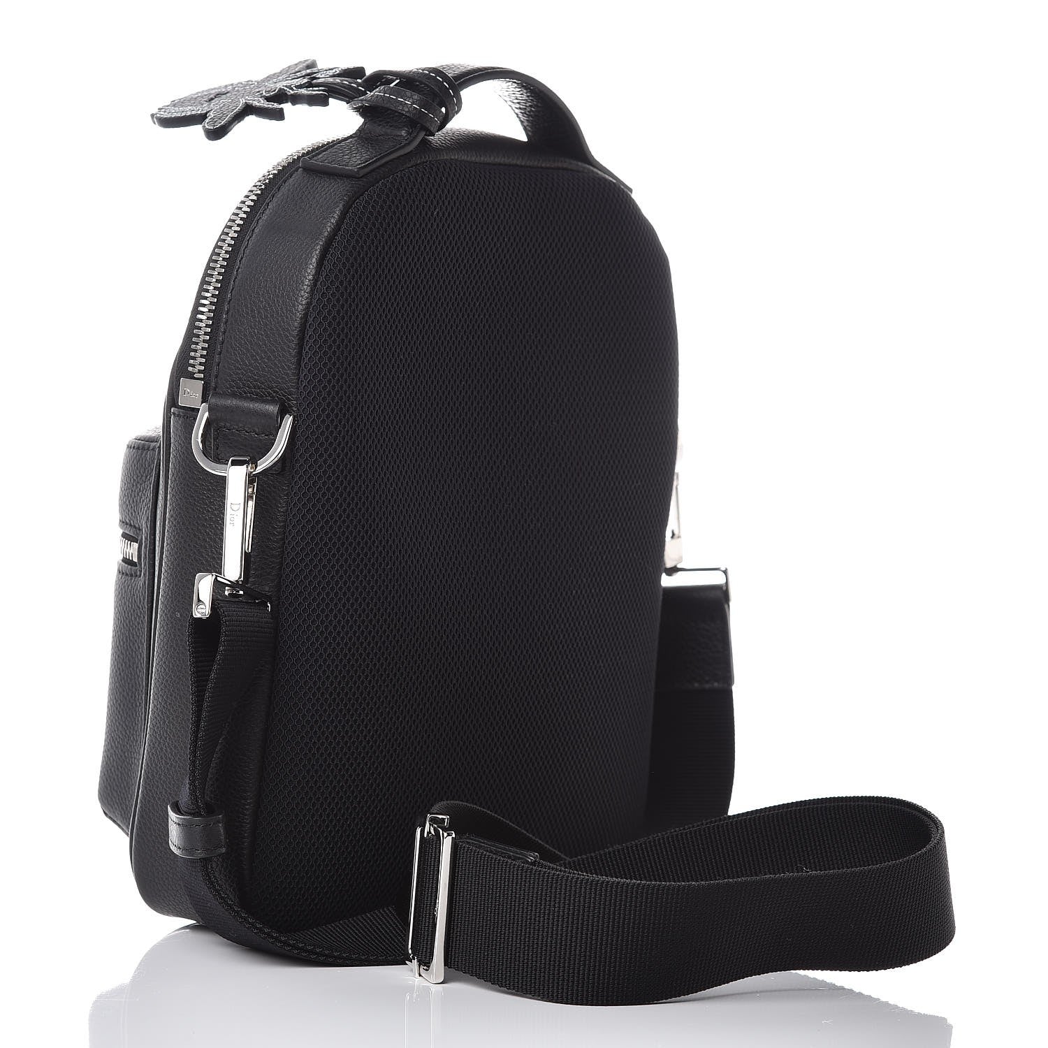 Christian Dior Grained Calfskin Mini Rider Backpack Black 3 of 10