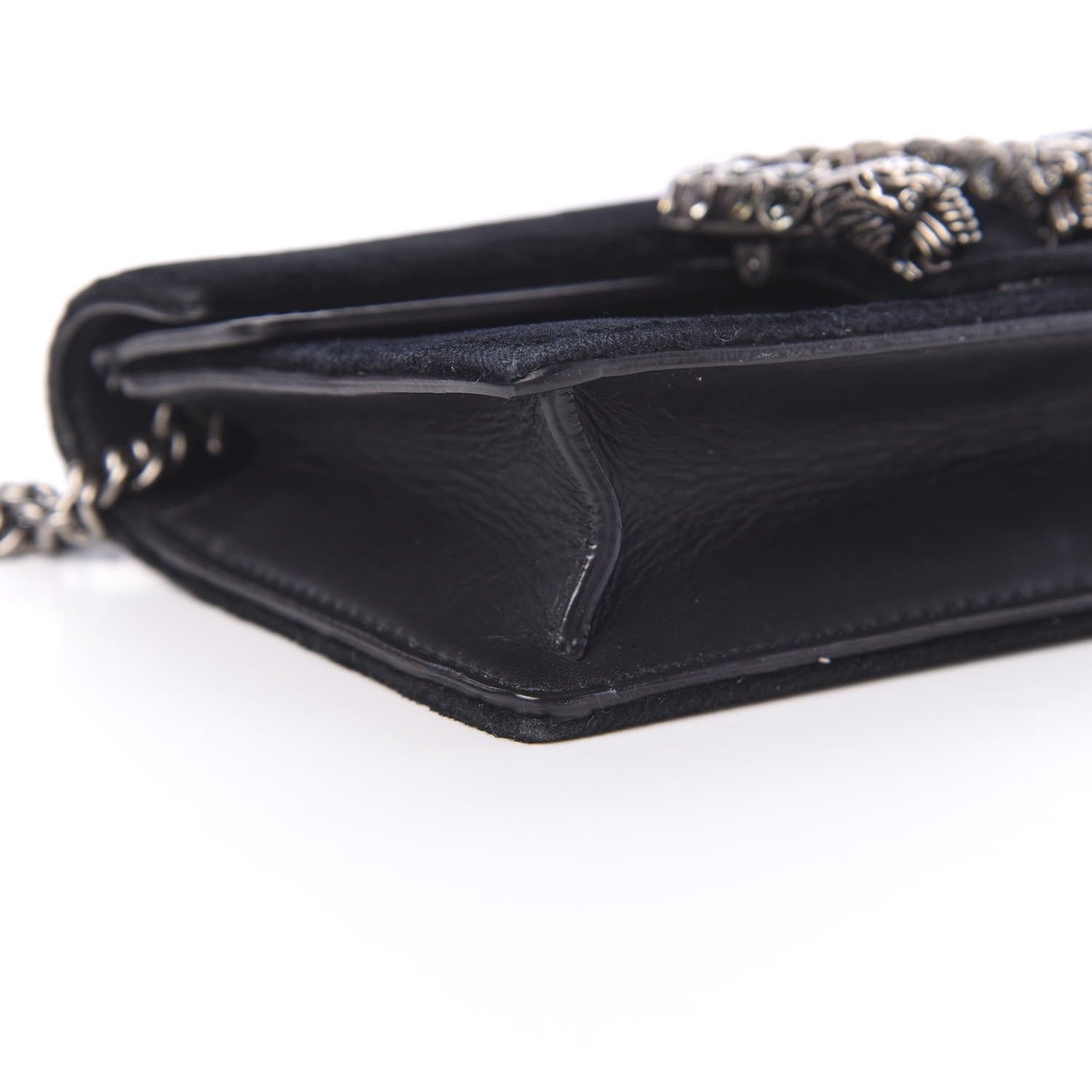 Gucci Velvet Super Mini Dionysus Shoulder Bag Black 2 of 11