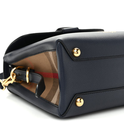 Burberry Derby Calfskin House Check Medium Camberley Ink Blue 8 of 10
