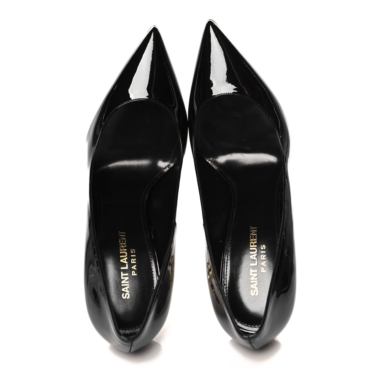 Saint Laurent Patent Opyum 110 Pumps 39 Black Gold 2 of 10