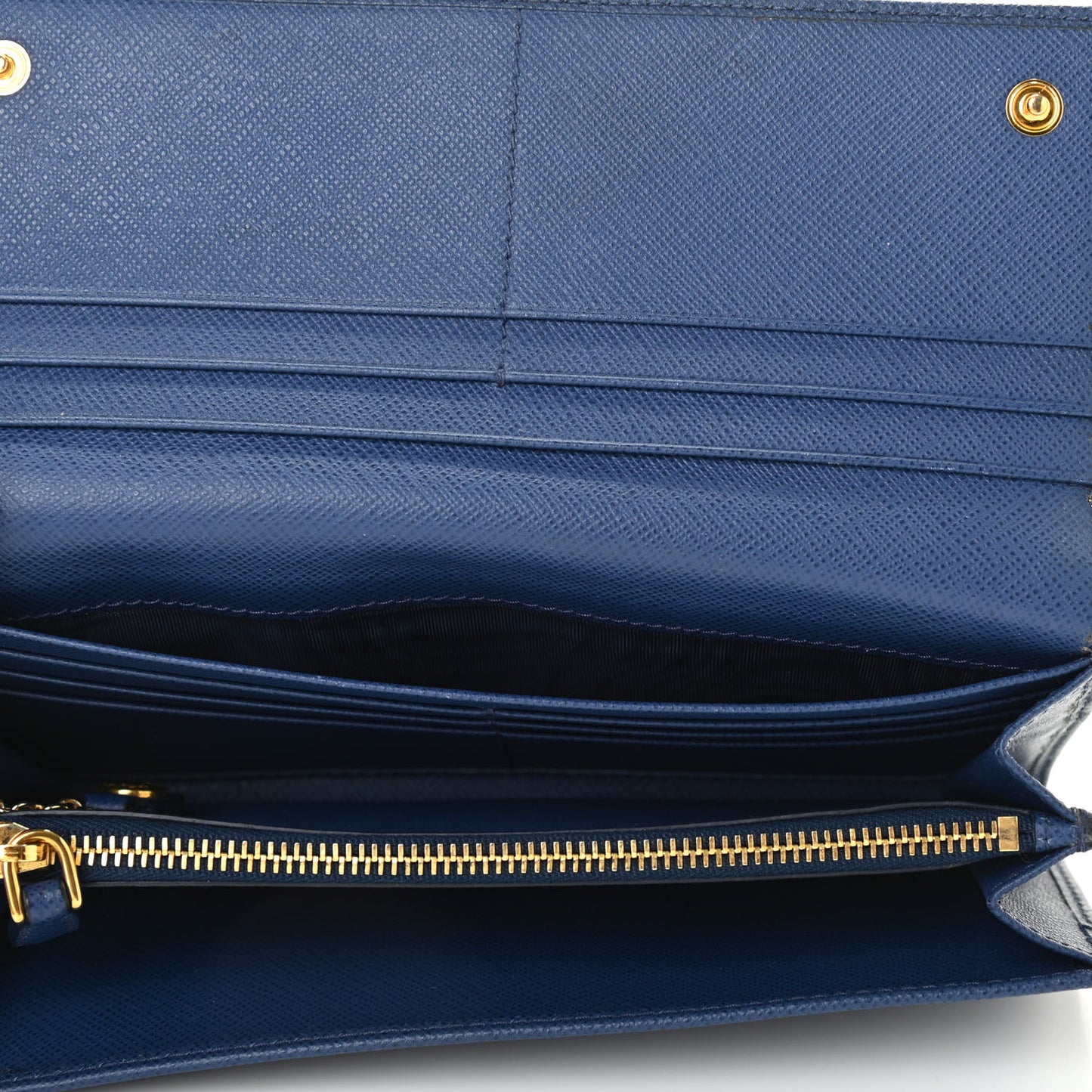 Saffiano Triangle Continental Flap Wallet Bleuette