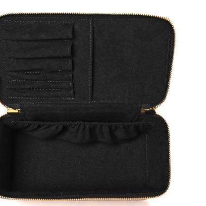 MCM Visetos Calfskin Snakeskin Embossed Vanity Case Cognac 7 of 8