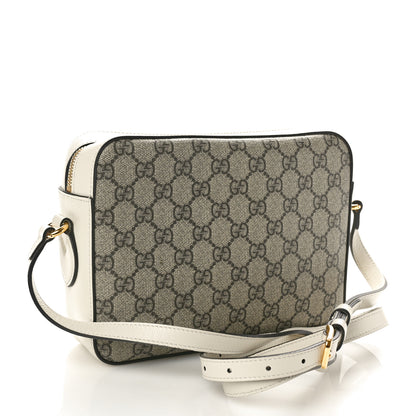 Gucci GG Supreme Monogram Small Horsebit 1955 Shoulder Bag Beige Mystic White 3 of 10