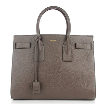 Saint Laurent Grained Calfskin Large Sac de Jour Carryall Earth 1 of 7