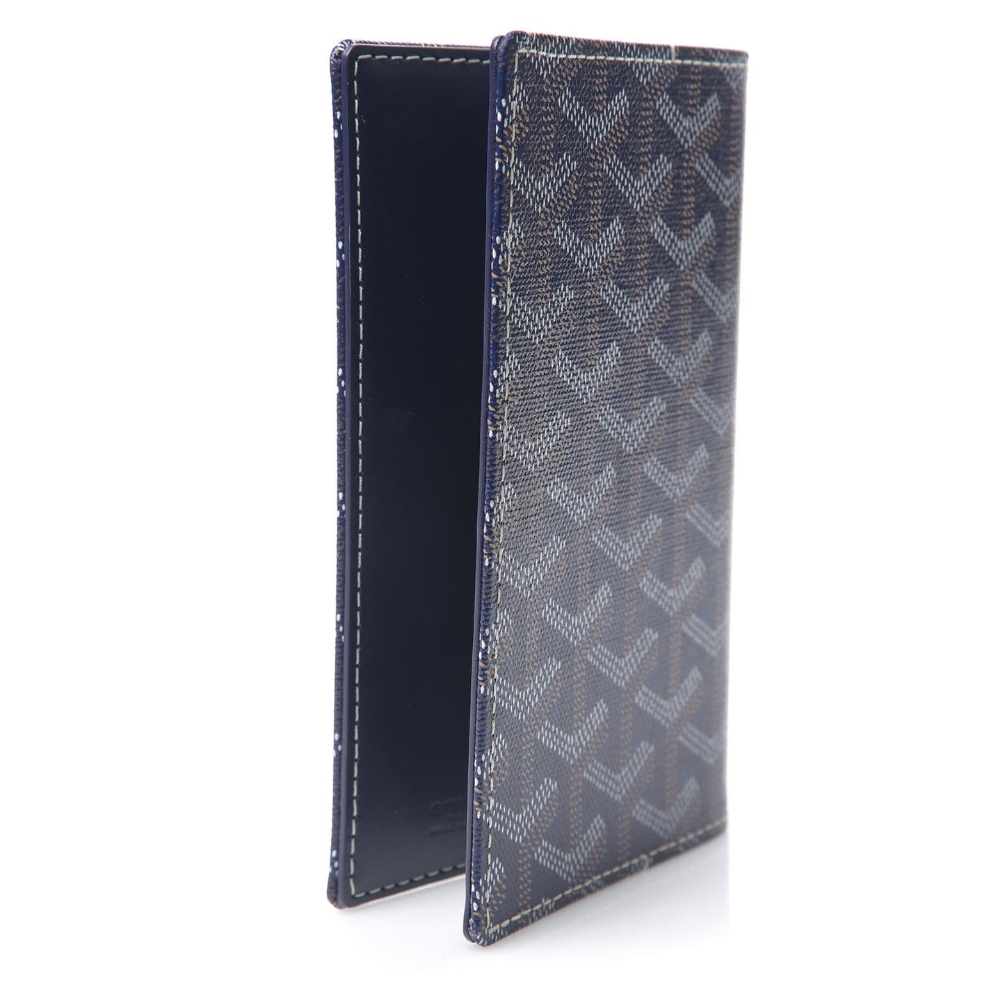 Goyardine Passport Holder Navy