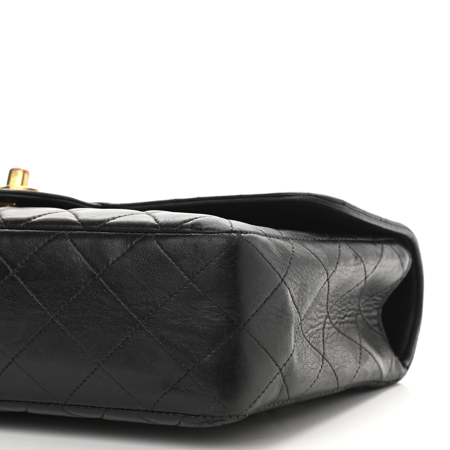 Chanel Lambskin Quilted Medium Rectangular Kelly Flap Bag Black 10 of 13