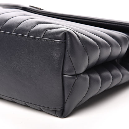 Saint Laurent Calfskin Y Quilted Monogram Medium Loulou Chain Satchel Asphalt 9 of 10