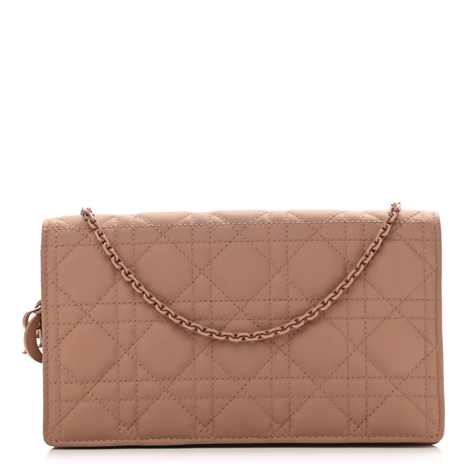 Christian Dior Ultra Matte Calfskin Cannage Lady Dior Clutch Fard 1 of 18