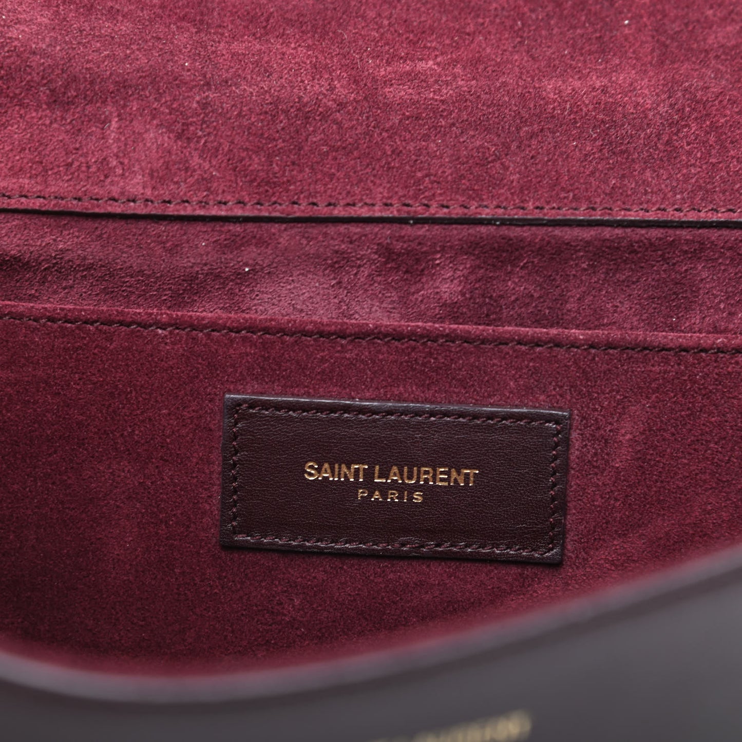 Calfskin Classic Y Ligne Clutch Bordeaux