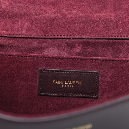 Saint Laurent Calfskin Classic Y Ligne Clutch Bordeaux 6 of 8