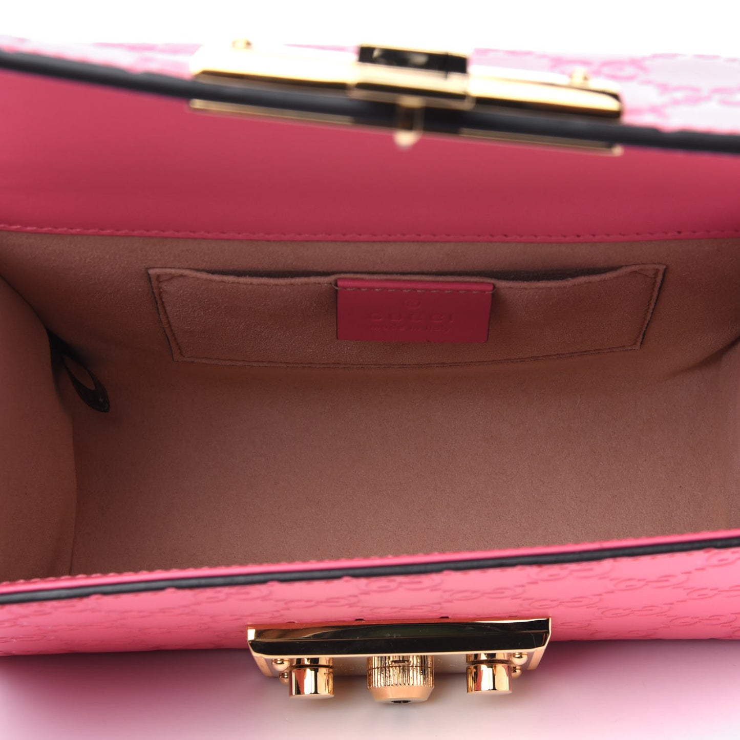 Guccissima Small Padlock Shoulder Bag Flush
