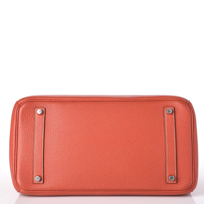 Hermes Taurillon Clemence Birkin 35 Sanguine 5 of 33