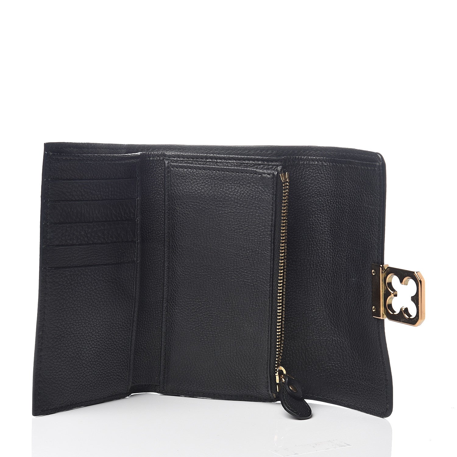 Chloe Calfskin Elsie Long Wallet Black 4 of 5
