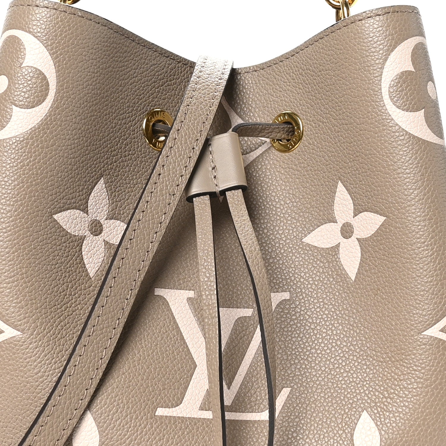 Louis Vuitton Empreinte Monogram Giant Neonoe MM Tourterelle Creme 8 of 10