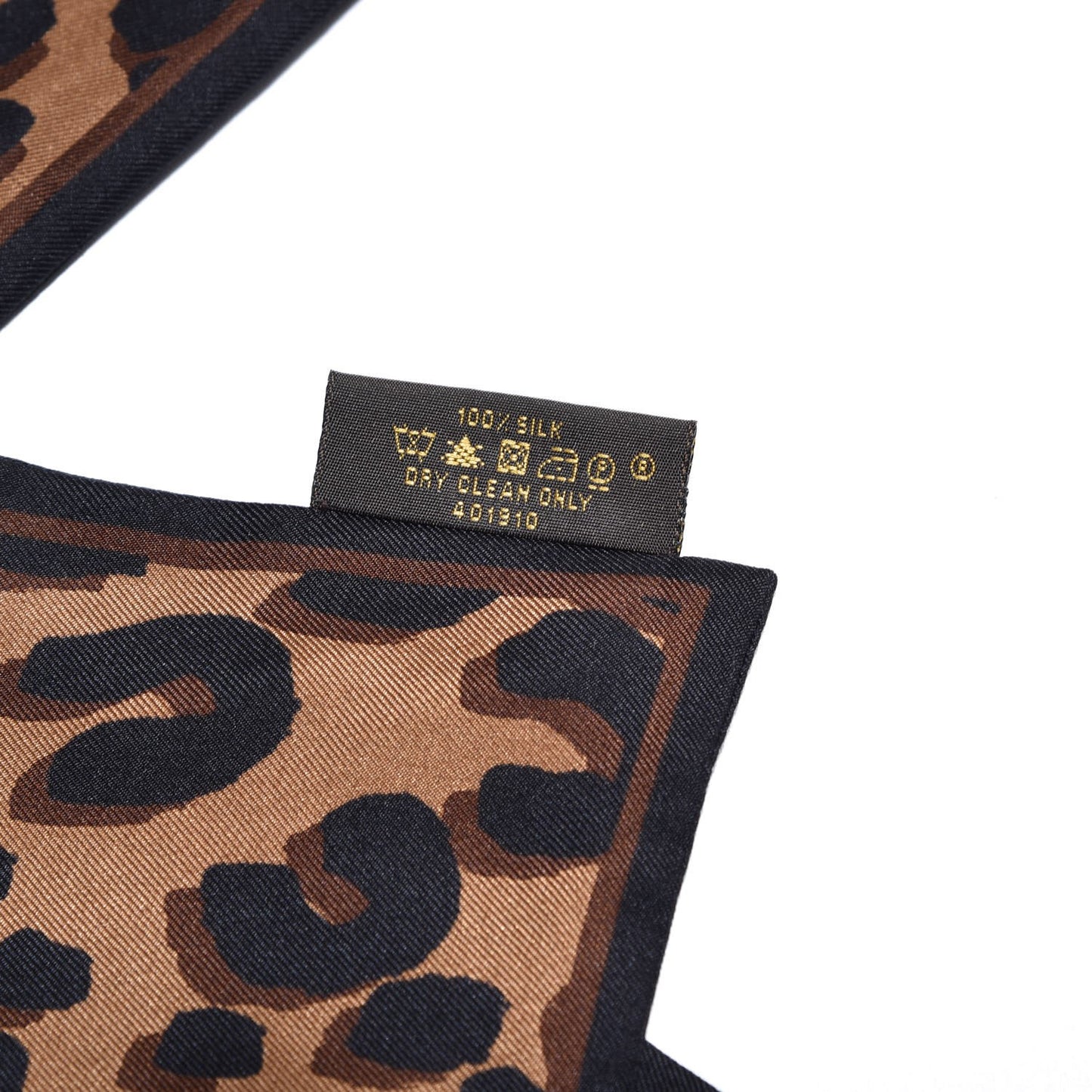 Silk Leopard Bandeau Scarf Marron