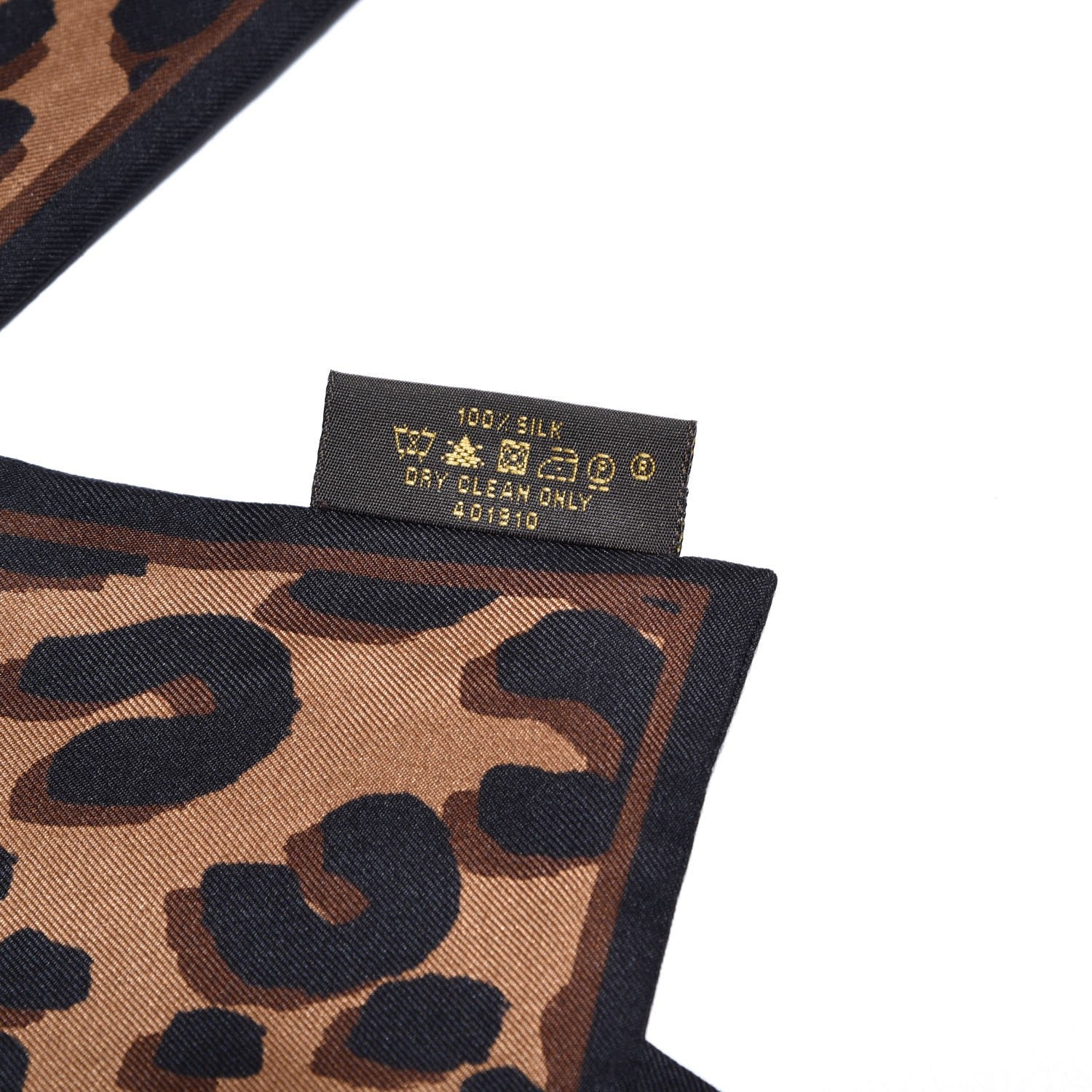 Louis Vuitton Silk Leopard Bandeau Scarf Marron 6 of 6