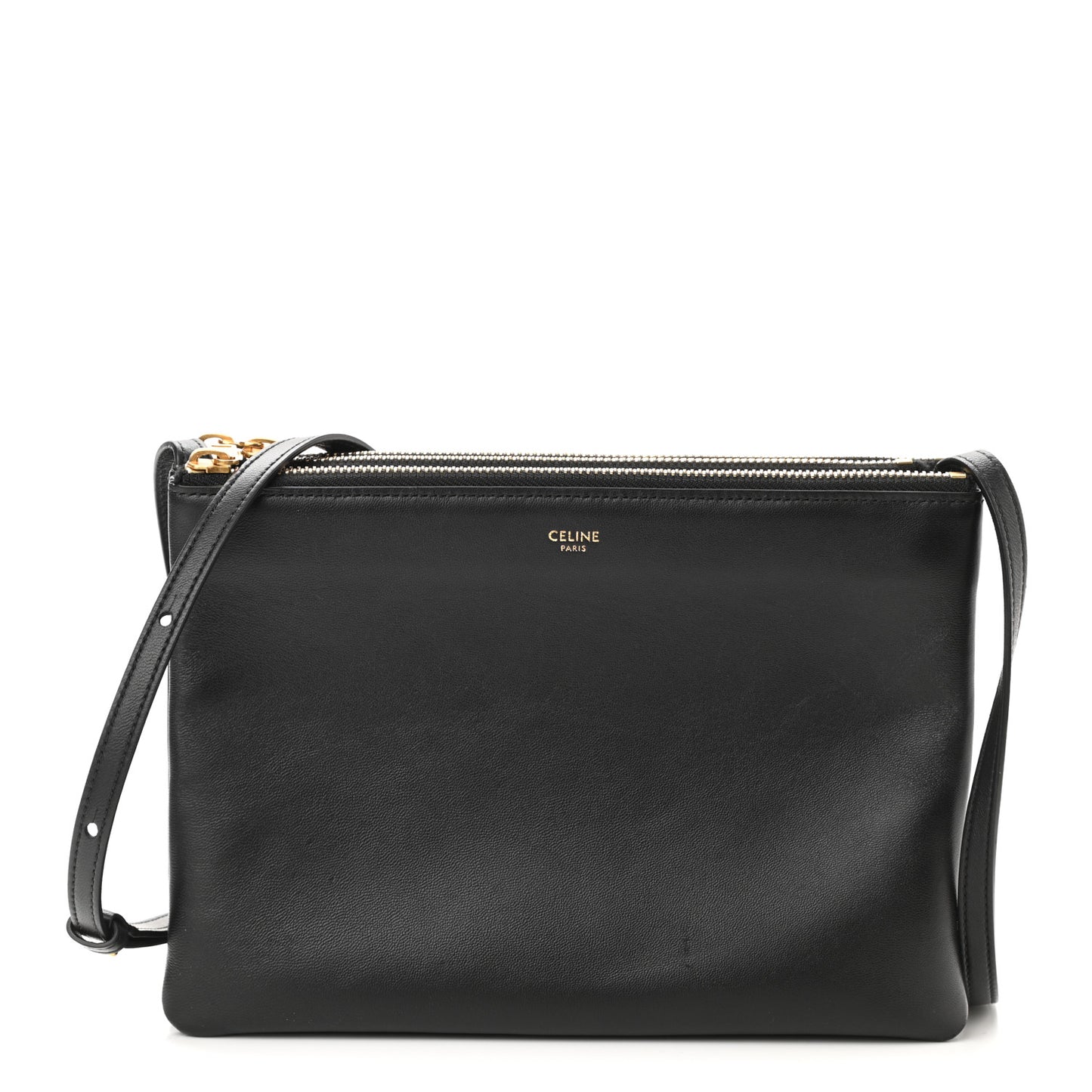 Lambskin Small Trio Crossbody Bag Black