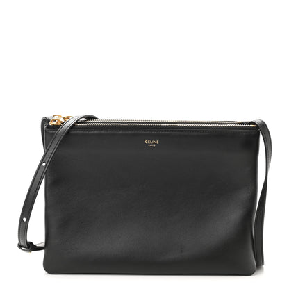 Celine Lambskin Small Trio Crossbody Bag Black 1 of 7